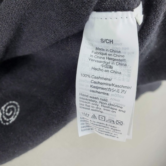 J Crew Everyday Cashmere Crewneck Sweater Womens S Sequin Polka Dots Black - Picture 3 of 6